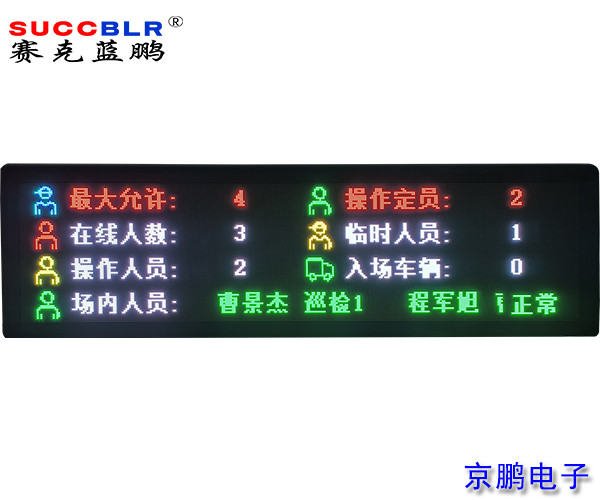 【門禁式定員監(jiān)控系統設備】賽克藍鵬SUCCBLR定制室外P4全彩LED屏